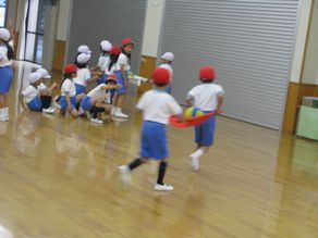 雨の日の運動会練習