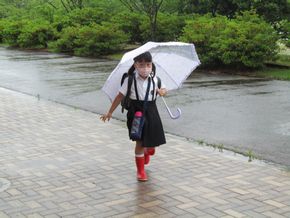 朝から大雨