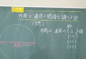 円周と直径の関係は？　　　　　　　　（５年生－算数）