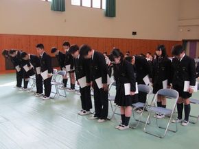 卒業式練習開始