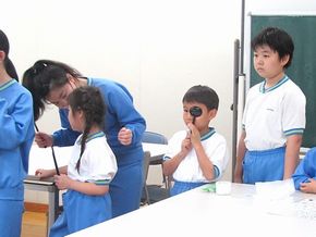 一緒で安心、身体計測！（１・６年生）